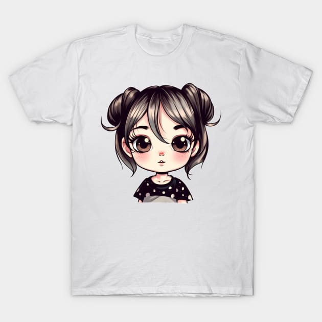 Japanese Manga Character Drawing T-Shirt by FluffigerSchuh